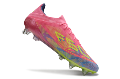 Men's Adidas F50 Elite SG Soft Ground Low-Tops Football Boots - Red/Yellow/Blue