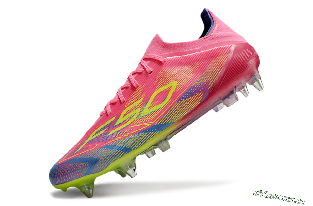 Men's Adidas F50 Elite SG Soft Ground Low-Tops Football Boots - Red/Yellow/Blue 5