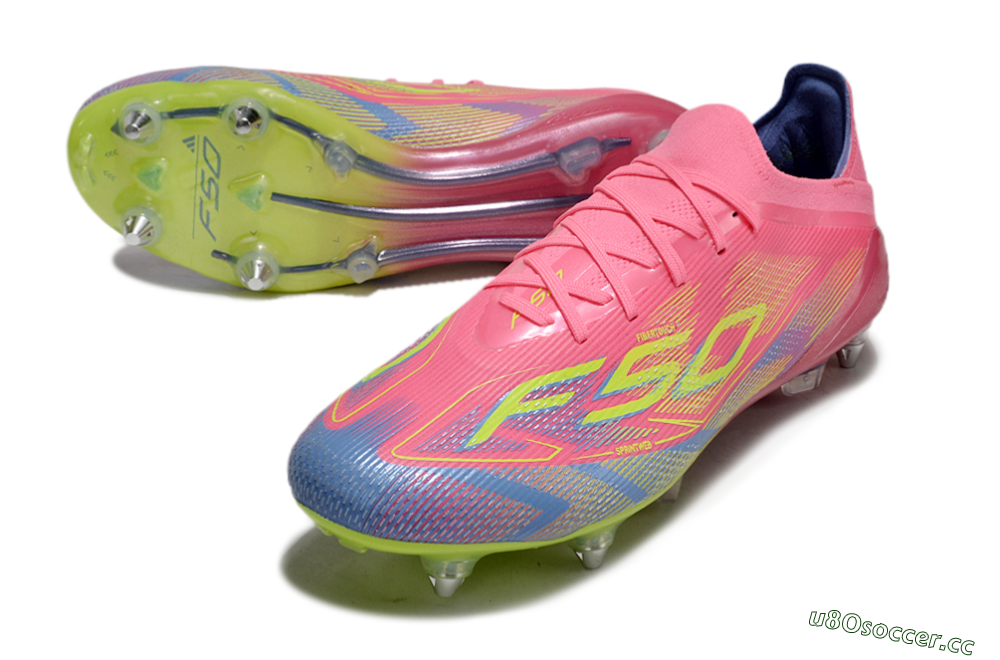 Men's Adidas F50 Elite SG Soft Ground Low-Tops Football Boots - Red/Yellow/Blue 3