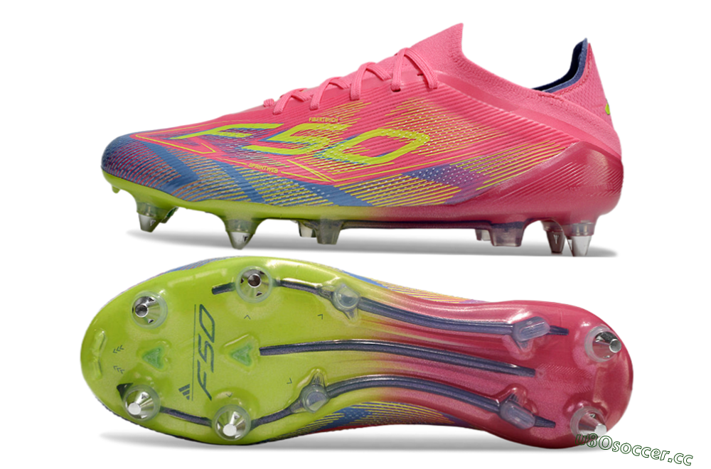 Men's Adidas F50 Elite SG Soft Ground Low-Tops Football Boots - Red/Yellow/Blue 1