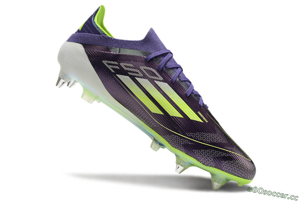 Men's Adidas F50 Elite SG Soft Ground Low-Tops Football Boots - Purple/Yellow/White 4