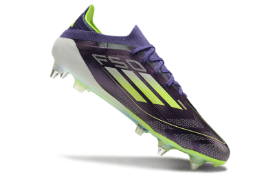 Men's Adidas F50 Elite SG Soft Ground Low-Tops Football Boots - Purple/Yellow/White