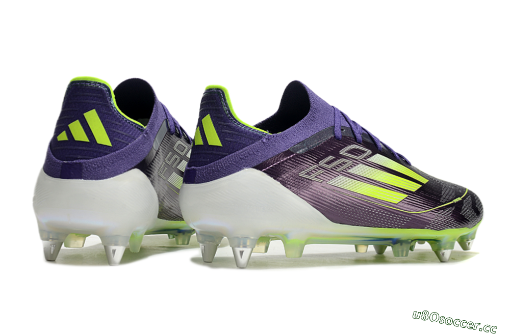 Men's Adidas F50 Elite SG Soft Ground Low-Tops Football Boots - Purple/Yellow/White 6