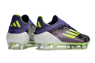 Men's Adidas F50 Elite SG Soft Ground Low-Tops Football Boots - Purple/Yellow/White