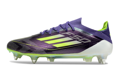 Men's Adidas F50 Elite SG Soft Ground Low-Tops Football Boots - Purple/Yellow/White