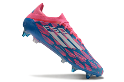 Men's Adidas F50 Elite SG Soft Ground Low-Tops Football Boots - Blue/Pink/White