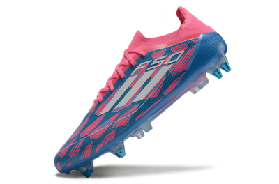 Men's Adidas F50 Elite SG Soft Ground Low-Tops Football Boots - Blue/Pink/White