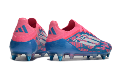 Men's Adidas F50 Elite SG Soft Ground Low-Tops Football Boots - Blue/Pink/White