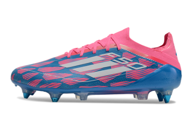 Men's Adidas F50 Elite SG Soft Ground Low-Tops Football Boots - Blue/Pink/White