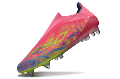 Men's Adidas F50 Elite Laceless SG Soft Ground Low-Tops Football Boots - Red/Yellow/Blue