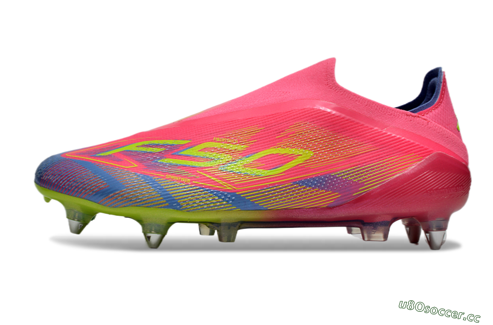 Men's Adidas F50 Elite Laceless SG Soft Ground Low-Tops Football Boots - Red/Yellow/Blue 0