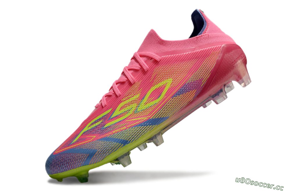 Men's Adidas F50 Elite FG Firm Ground Low-Tops Football Boots - Red/Yellow/Blue 5