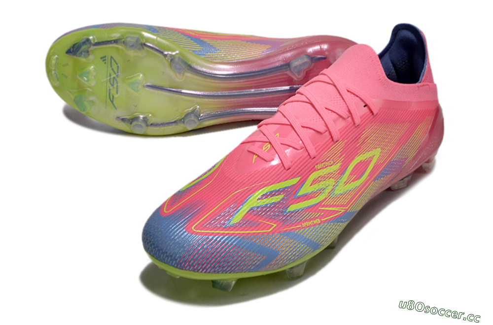 Men's Adidas F50 Elite FG Firm Ground Low-Tops Football Boots - Red/Yellow/Blue 3