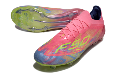 Men's Adidas F50 Elite FG Firm Ground Low-Tops Football Boots - Red/Yellow/Blue