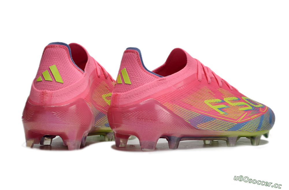 Men's Adidas F50 Elite FG Firm Ground Low-Tops Football Boots - Red/Yellow/Blue 6