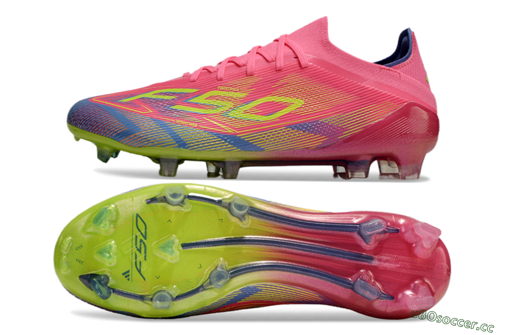 Men's Adidas F50 Elite FG Firm Ground Low-Tops Football Boots - Red/Yellow/Blue 1