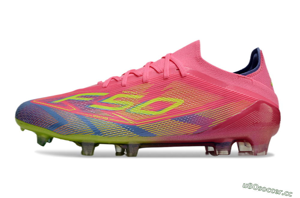 Men's Adidas F50 Elite FG Firm Ground Low-Tops Football Boots - Red/Yellow/Blue 0