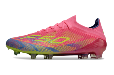 Men's Adidas F50 Elite FG Firm Ground Low-Tops Football Boots - Red/Yellow/Blue