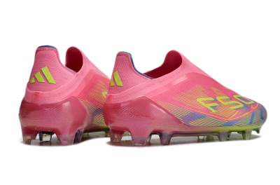 Men's Adidas F50 Elite Laceless FG Firm Ground Low-Tops Football Boots - Red/Yellow/Blue
