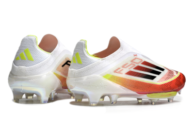 Men's Adidas F50+ Lightstrike Elite Laceless FG Firm Ground Low-Tops Football Boots - Red/White/Yellow