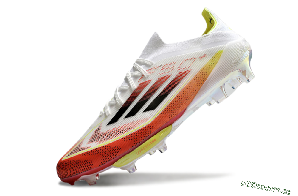 Men's Adidas F50+ Lightstrike Elite FG Firm Ground Low-Tops Football Boots - Red/White/Yellow 5