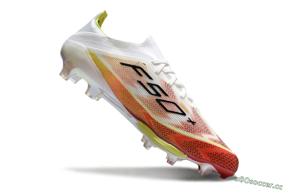 Men's Adidas F50+ Lightstrike Elite FG Firm Ground Low-Tops Football Boots - Red/White/Yellow 4
