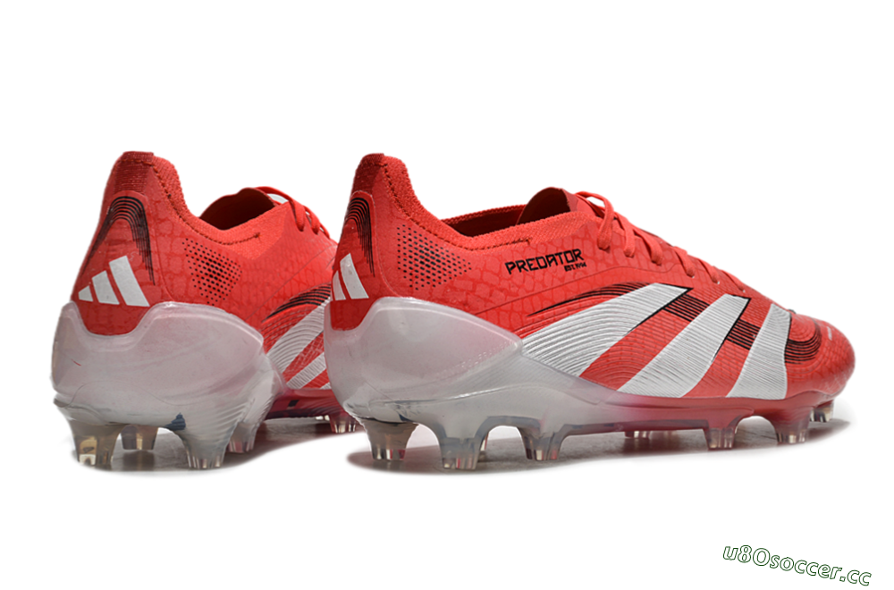 Unisex Adidas Predator Elite 2025 Pure Victory FG Firm Ground Low-Tops Football Boots - Lucid Red/White/Black 6