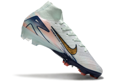 Unisex Nike Air Zoom Mercurial Superfly 10 Elite FG Firm Ground High-Tops Football Boots - White/Pink/Blue