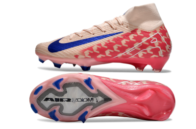 Unisex Nike Air Zoom Mercurial Superfly 10 Elite FG Firm Ground High-Tops Football Boots - Pink/Blue/Red