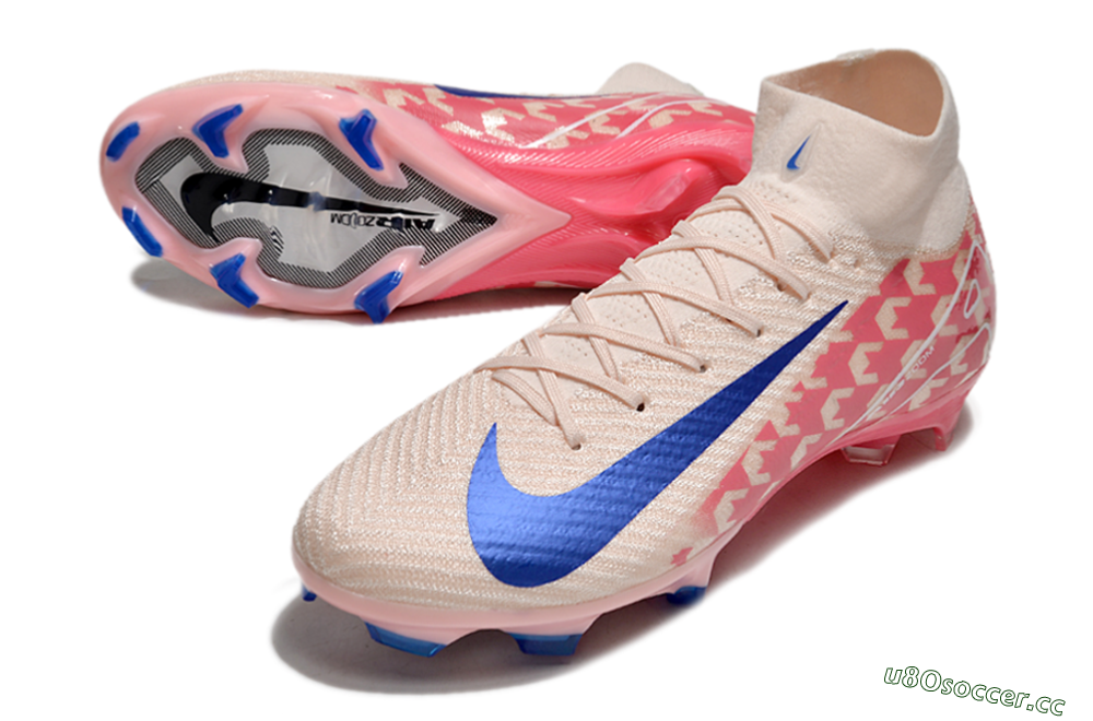 Unisex Nike Air Zoom Mercurial Superfly 10 Elite FG Firm Ground High-Tops Football Boots - Pink/Blue/Red 3