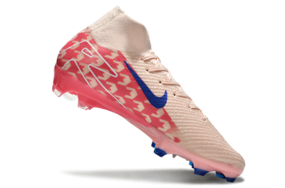 Unisex Nike Air Zoom Mercurial Superfly 10 Elite FG Firm Ground High-Tops Football Boots - Pink/Blue/Red