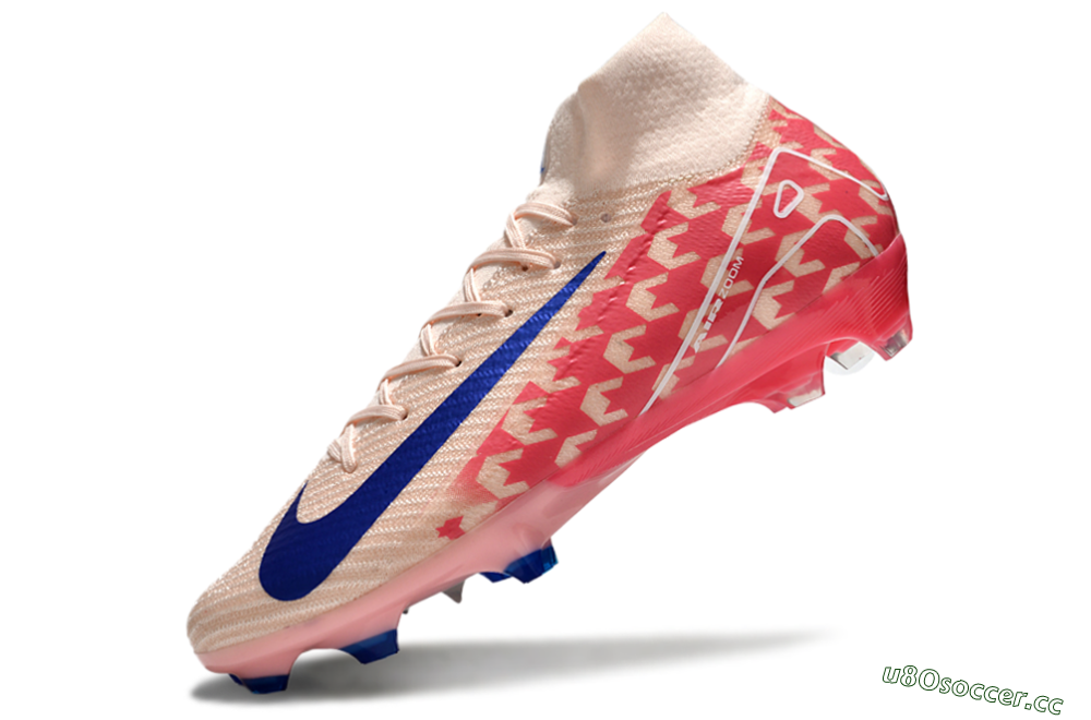 Unisex Nike Air Zoom Mercurial Superfly 10 Elite FG Firm Ground High-Tops Football Boots - Pink/Blue/Red 5