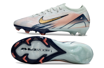 Men's Nike Air Zoom Mercurial Vapor 16 Elite FG Firm Ground Low-Tops Football Boots - White/Gold/Blue