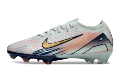 Men's Nike Air Zoom Mercurial Vapor 16 Elite FG Firm Ground Low-Tops Football Boots - White/Gold/Blue