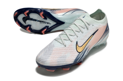 Men's Nike Air Zoom Mercurial Vapor 16 Elite FG Firm Ground Low-Tops Football Boots - White/Gold/Blue