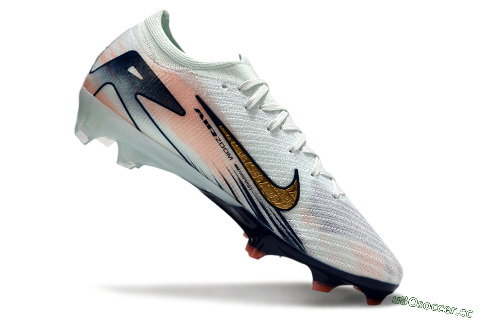 Men's Nike Air Zoom Mercurial Vapor 16 Elite FG Firm Ground Low-Tops Football Boots - White/Gold/Blue 4