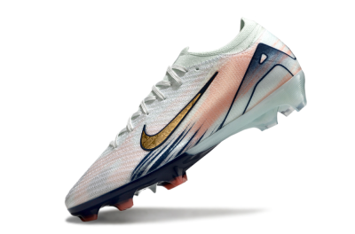 Men's Nike Air Zoom Mercurial Vapor 16 Elite FG Firm Ground Low-Tops Football Boots - White/Gold/Blue