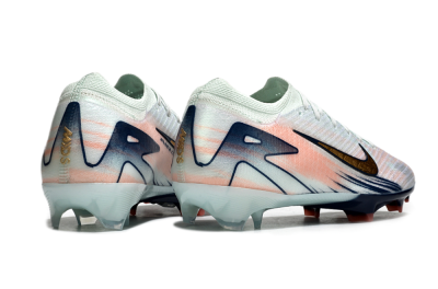 Men's Nike Air Zoom Mercurial Vapor 16 Elite FG Firm Ground Low-Tops Football Boots - White/Gold/Blue
