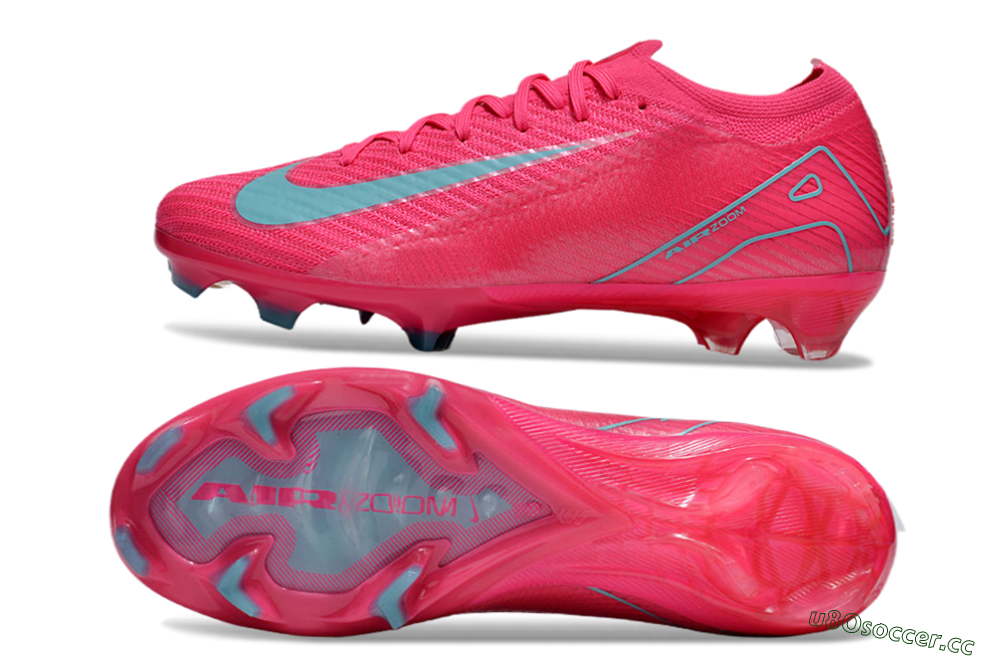 Unisex Nike Air Zoom Mercurial Vapor 16 Elite FG Firm Ground Low-Tops Football Boots - Red/Jade/White 1