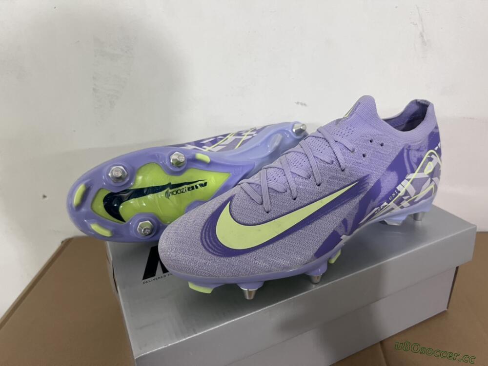 Men's Nike Air Zoom Mercurial Vapor 16 Elite SG Soft Ground Low-Tops Football Boots - Purple/Yellow/White
