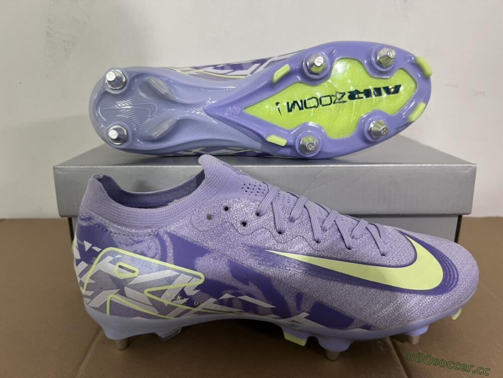 Men's Nike Air Zoom Mercurial Vapor 16 Elite SG Soft Ground Low-Tops Football Boots - Purple/Yellow/White