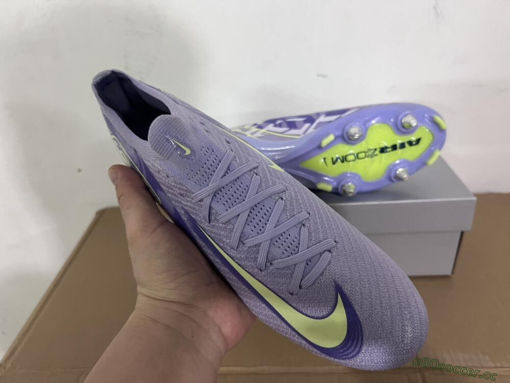 Men's Nike Air Zoom Mercurial Vapor 16 Elite SG Soft Ground Low-Tops Football Boots - Purple/Yellow/White