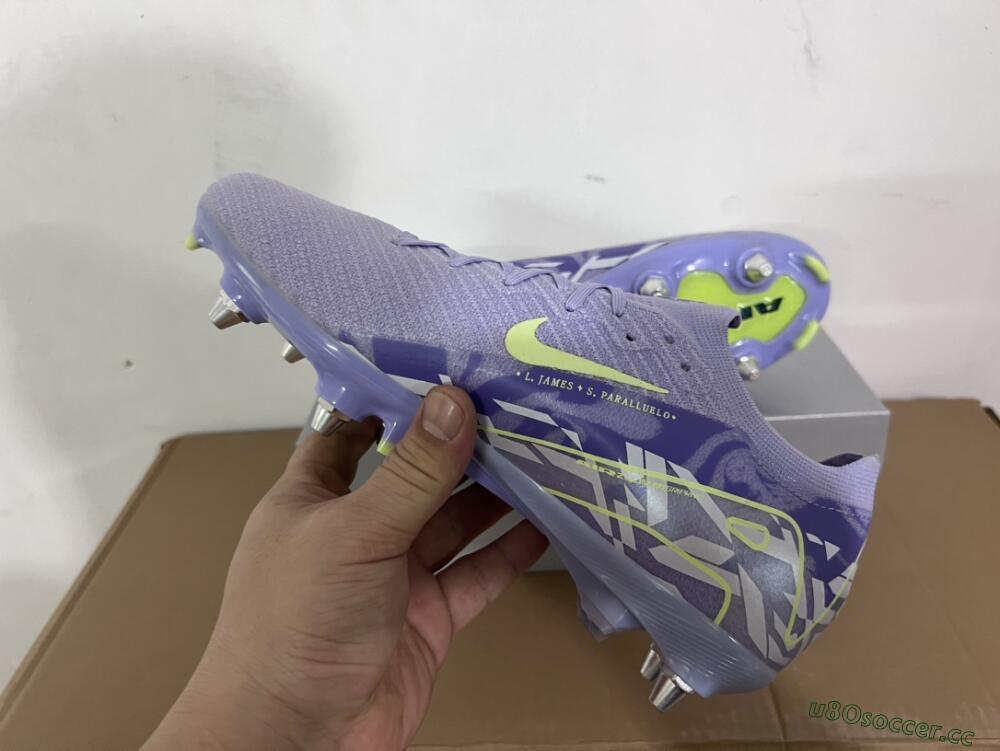 Men's Nike Air Zoom Mercurial Vapor 16 Elite SG Soft Ground Low-Tops Football Boots - Purple/Yellow/White