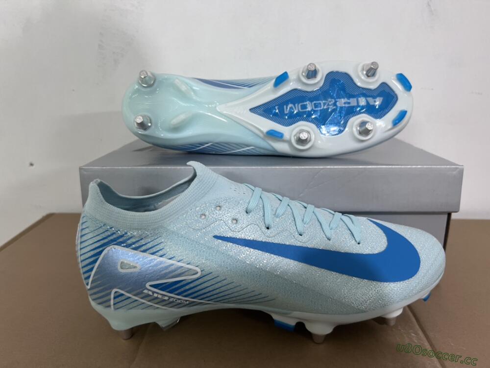 Men's Nike Air Zoom Mercurial Vapor 16 Elite SG Soft Ground Low-Tops Football Boots - Jade/Blue/White