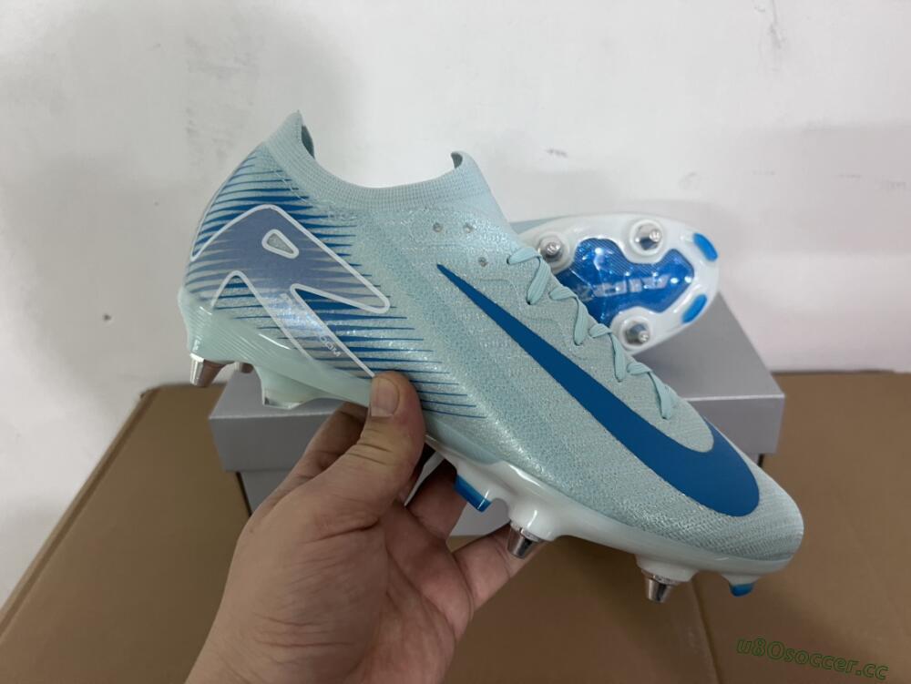 Men's Nike Air Zoom Mercurial Vapor 16 Elite SG Soft Ground Low-Tops Football Boots - Jade/Blue/White