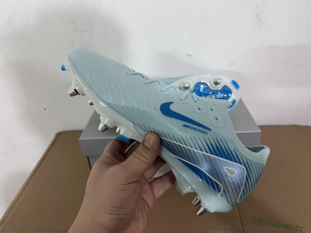 Men's Nike Air Zoom Mercurial Vapor 16 Elite SG Soft Ground Low-Tops Football Boots - Jade/Blue/White