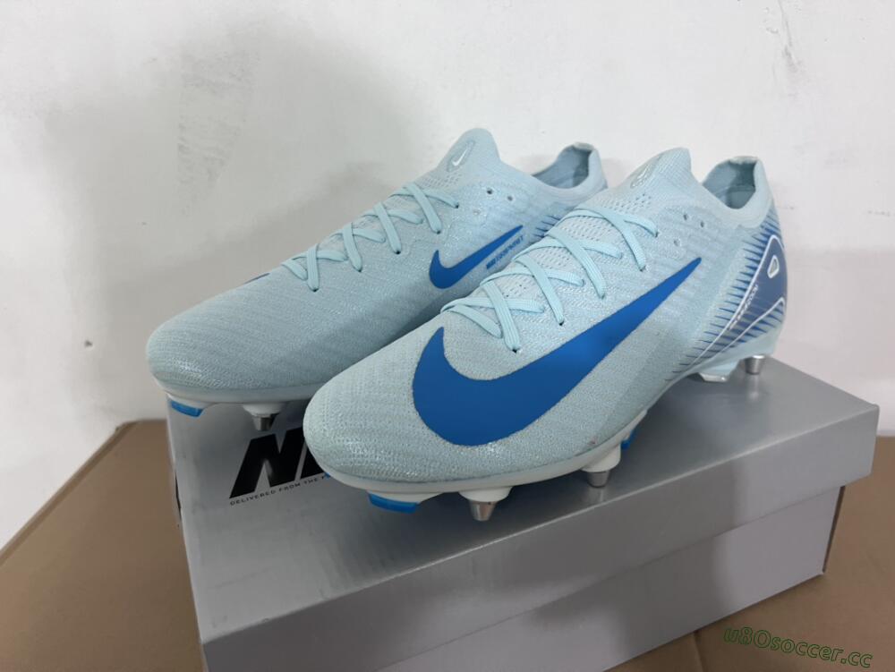 Men's Nike Air Zoom Mercurial Vapor 16 Elite SG Soft Ground Low-Tops Football Boots - Jade/Blue/White