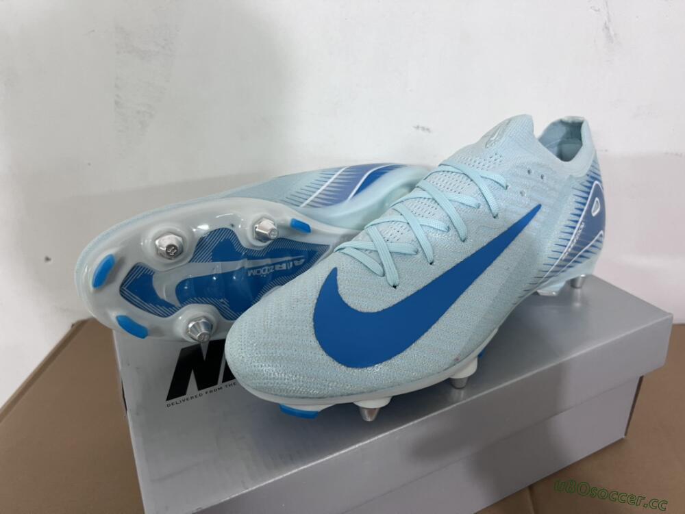 Men's Nike Air Zoom Mercurial Vapor 16 Elite SG Soft Ground Low-Tops Football Boots - Jade/Blue/White