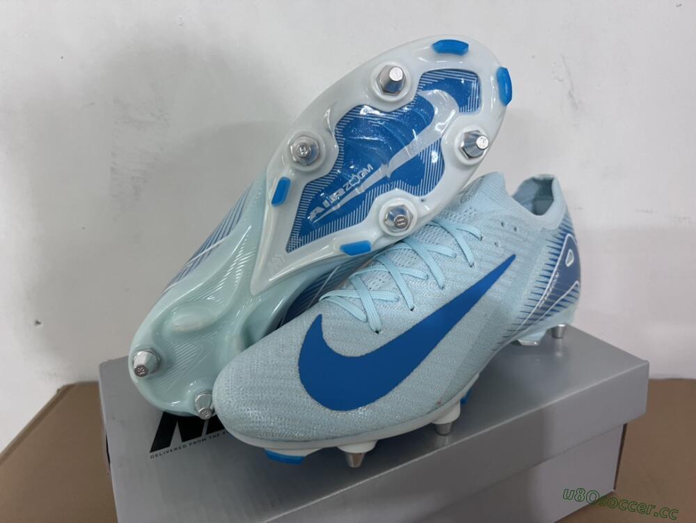 Men's Nike Air Zoom Mercurial Vapor 16 Elite SG Soft Ground Low-Tops Football Boots - Jade/Blue/White