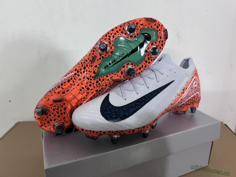 Men's Nike Air Zoom Mercurial Vapor 16 Elite SG Soft Ground Low-Tops Football Boots - Grey/Black/Leopard